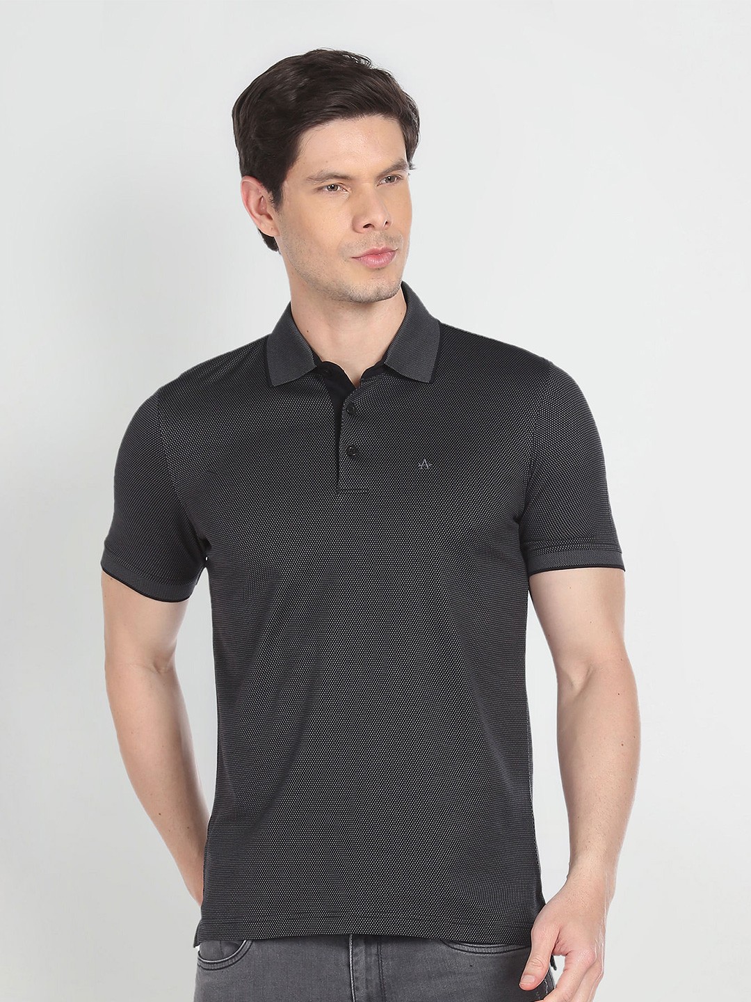 

Arrow Polo Collar Regular T-shirt, Black