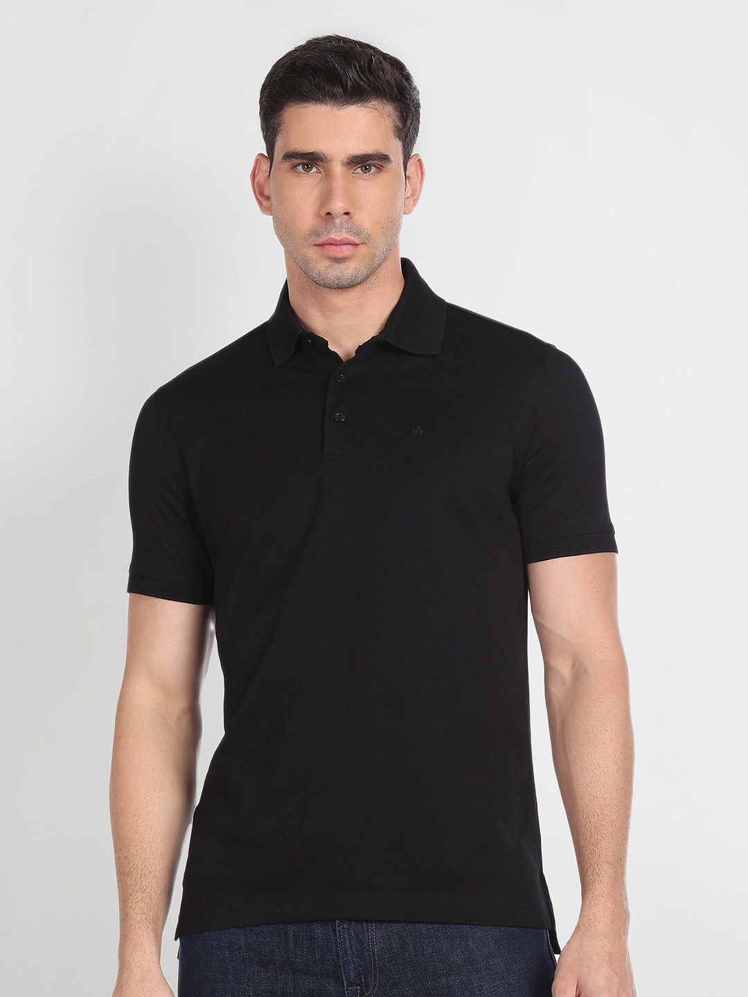 

Arrow Polo Collar Regular T-shirt, Black