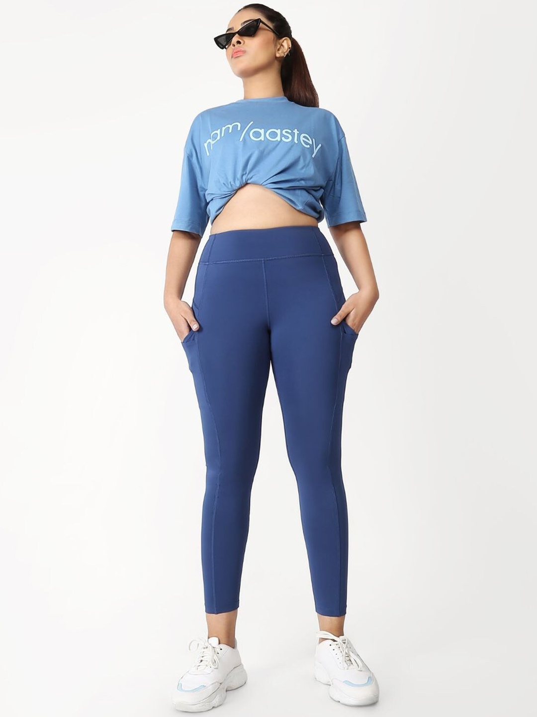 

aastey Ankle-Length Leggings, Blue