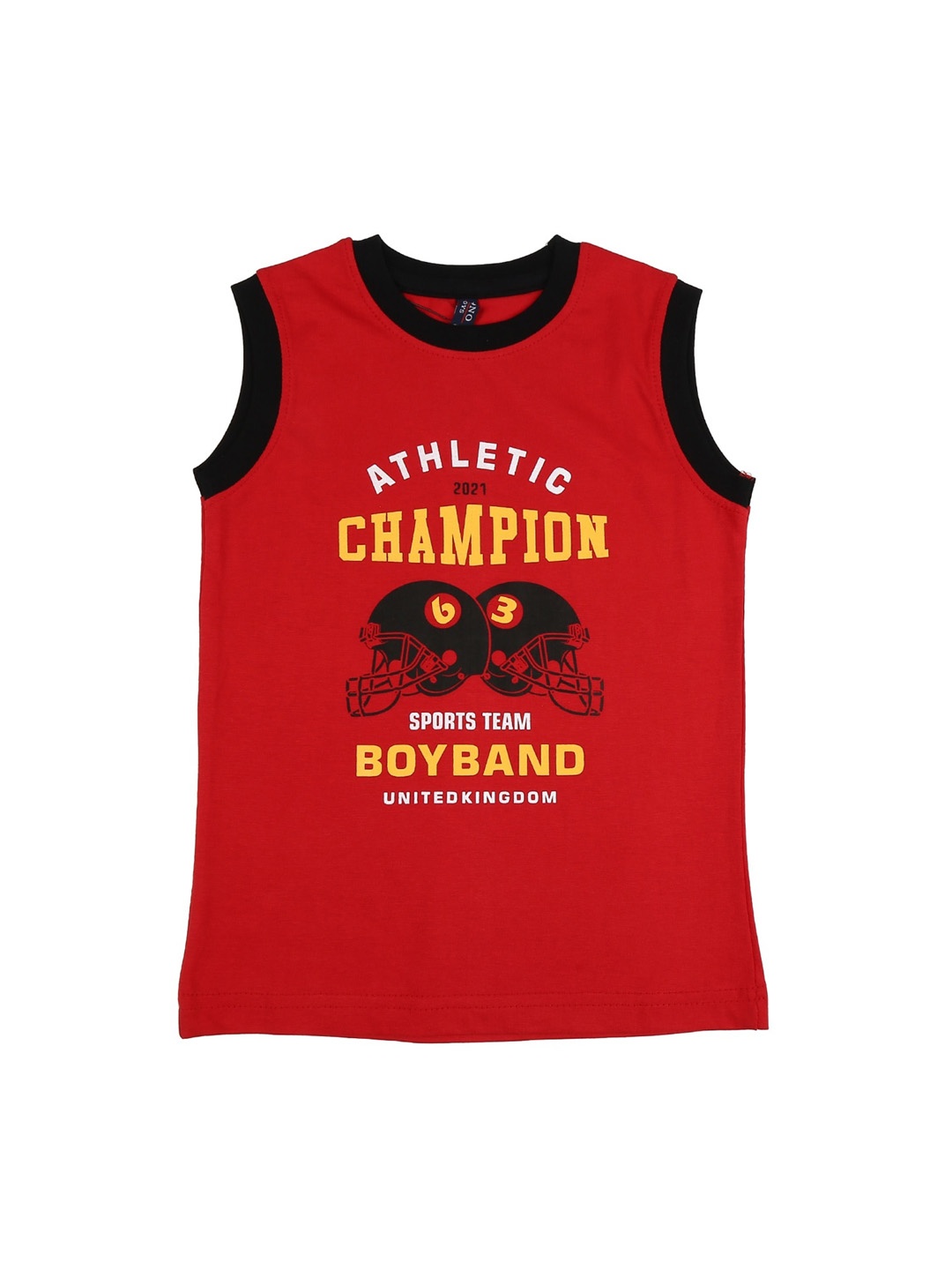 

V-Mart Boys Printed Cotton Basic Innerwear Vests, Red