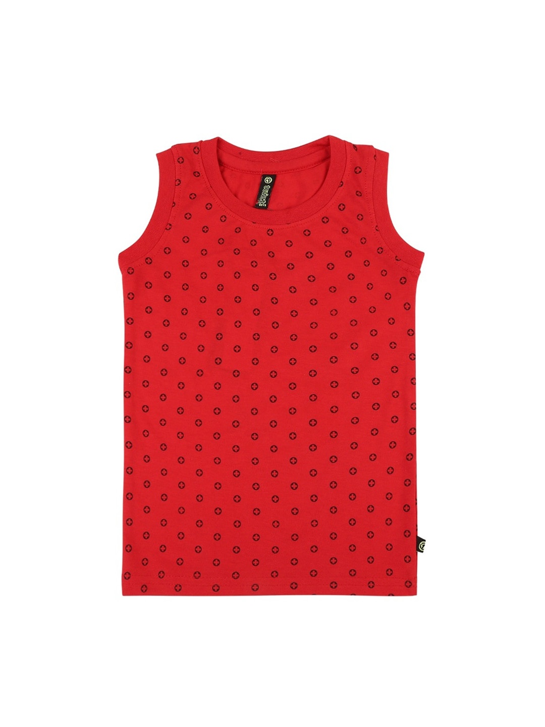 

V-Mart Boys Printed Cotton Sleeveless T-Shirt, Red