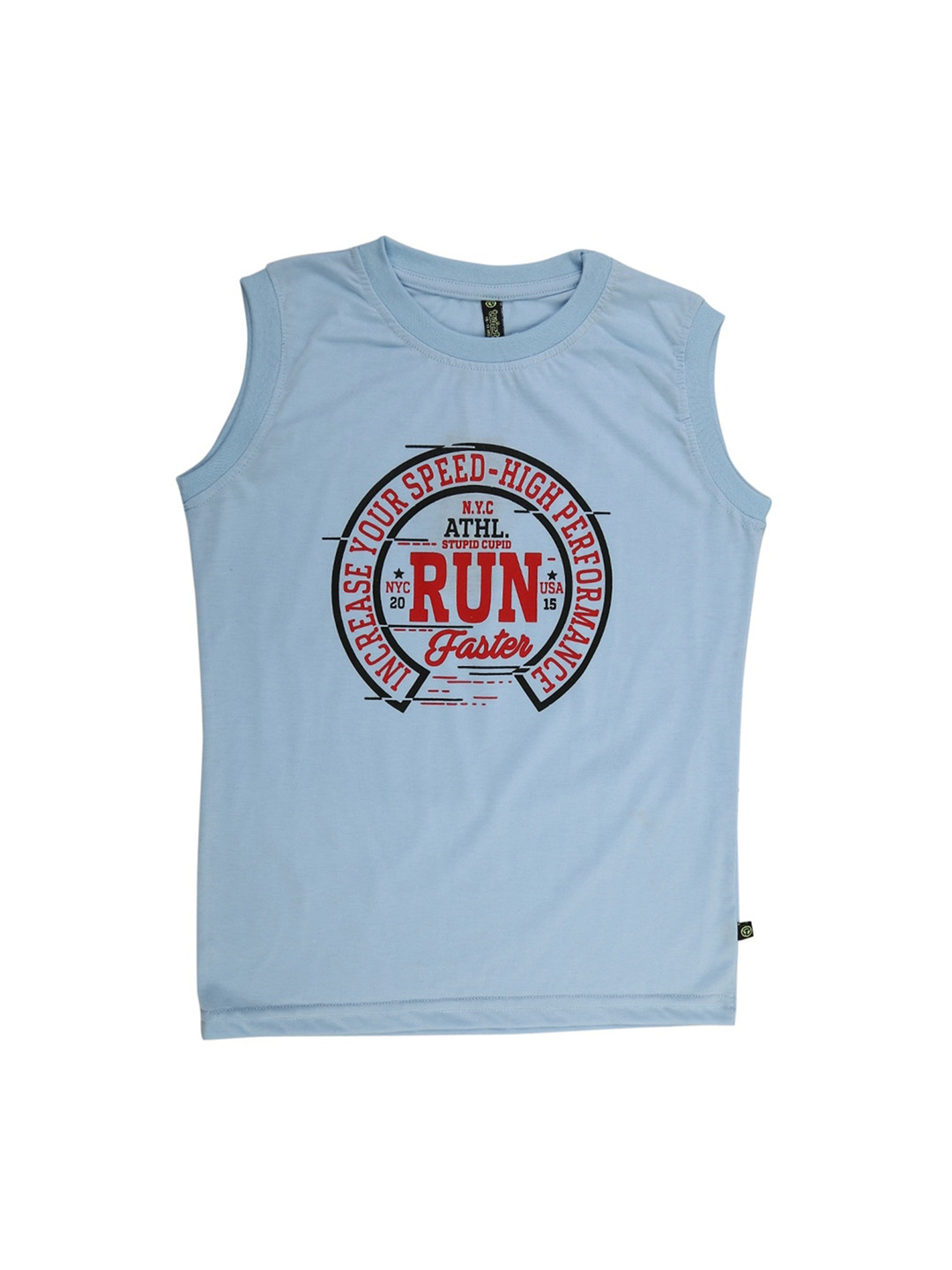 

V-Mart Boys Typographic Printed Cotton Basic Innerwear Vests, Blue
