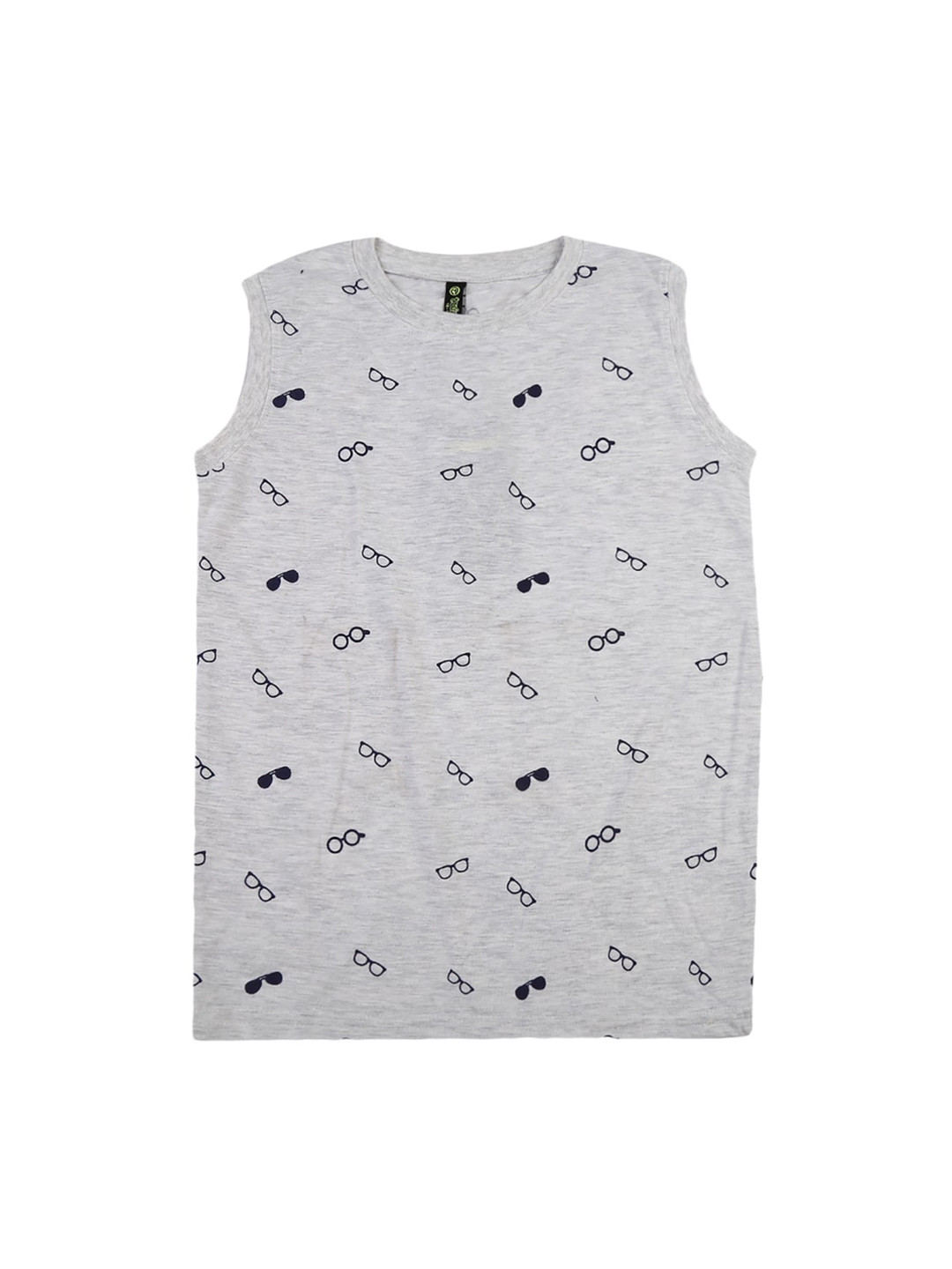 

V-Mart Boys Printed Cotton Sleeveless T-Shirt, Grey