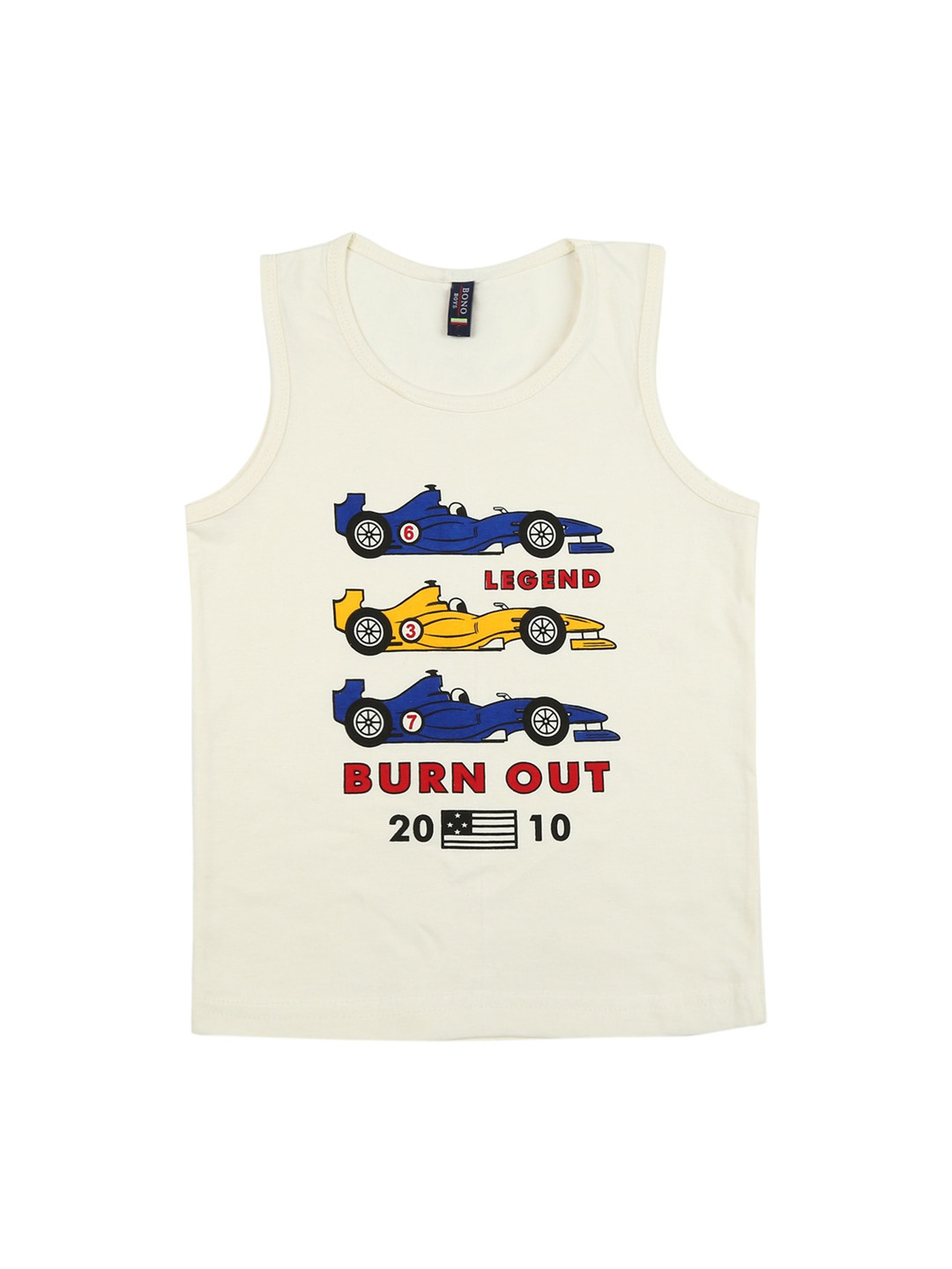 

V-Mart Boys Typographic Printed Cotton Basic Innerwear Vests, Off white
