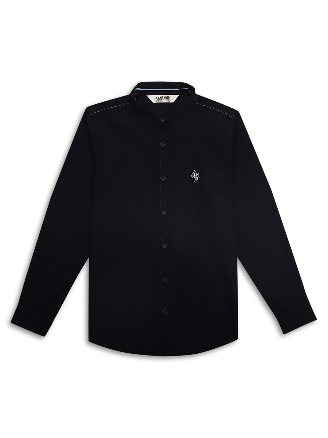 

Cantabil Boys Comfort Spread Collar Cotton Casual Shirt, Navy blue