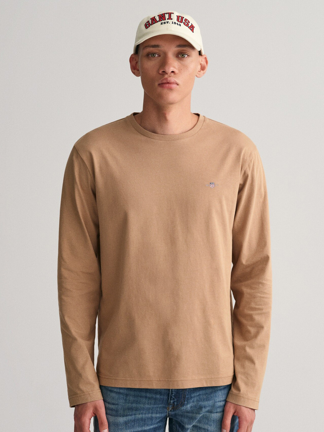 

GANT Round Neck T-shirt, Beige