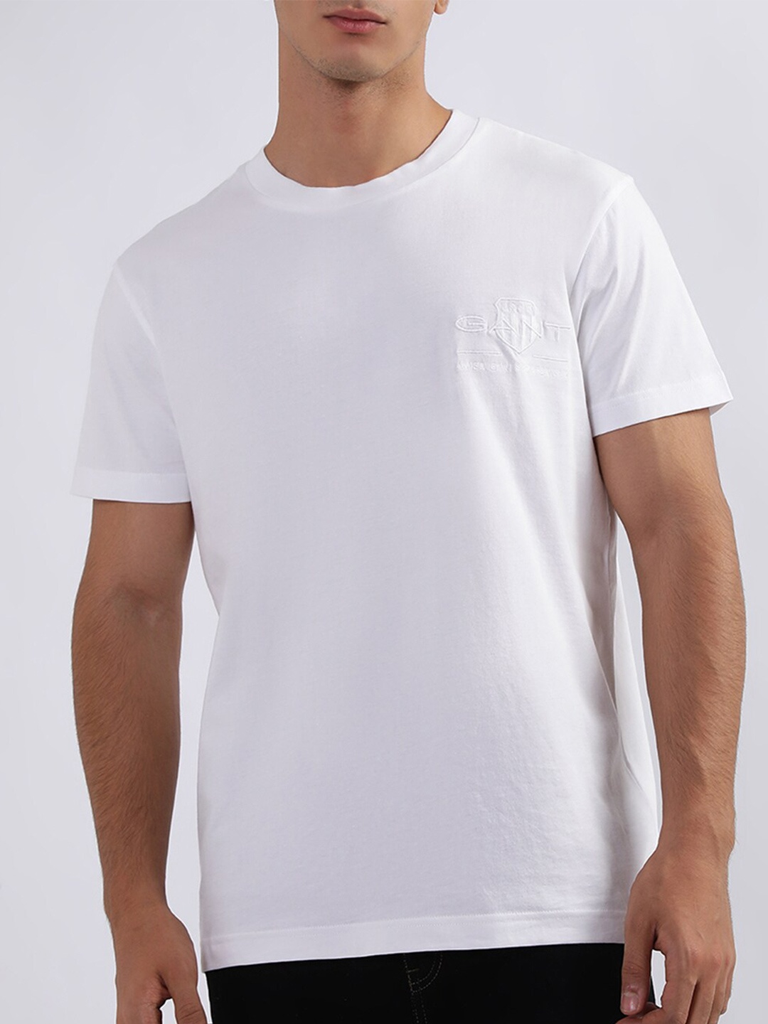 

GANT Round Neck Cotton T-shirt, White