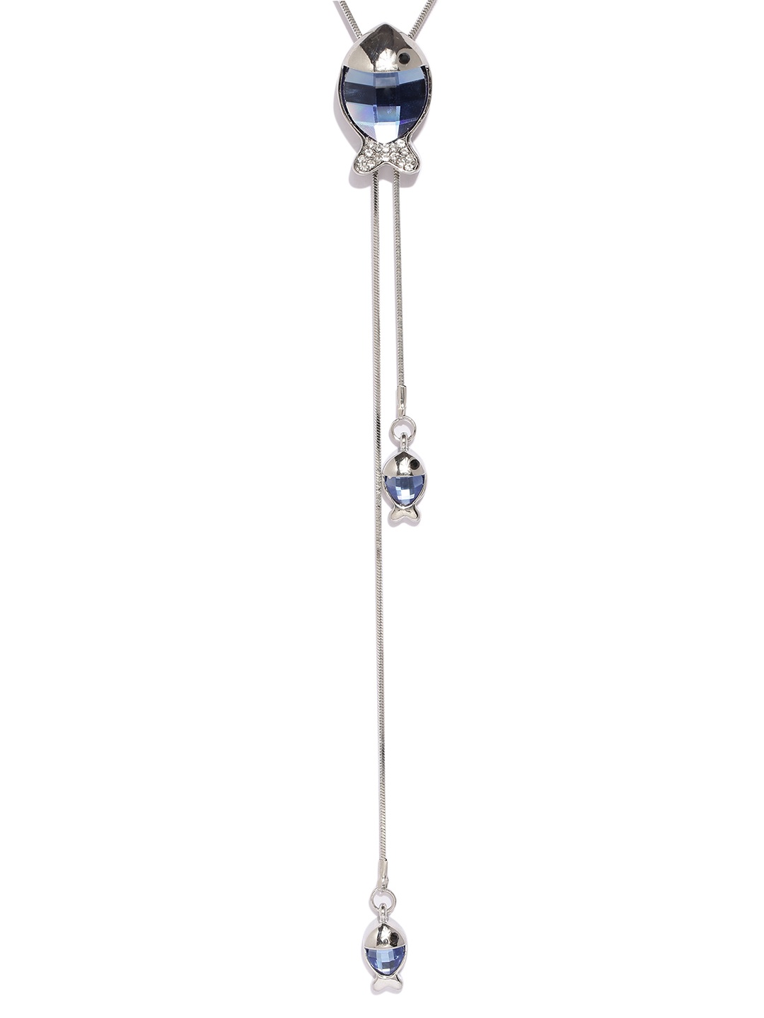 

Shining Diva Fashion Silver-Toned Metal Layered Necklace