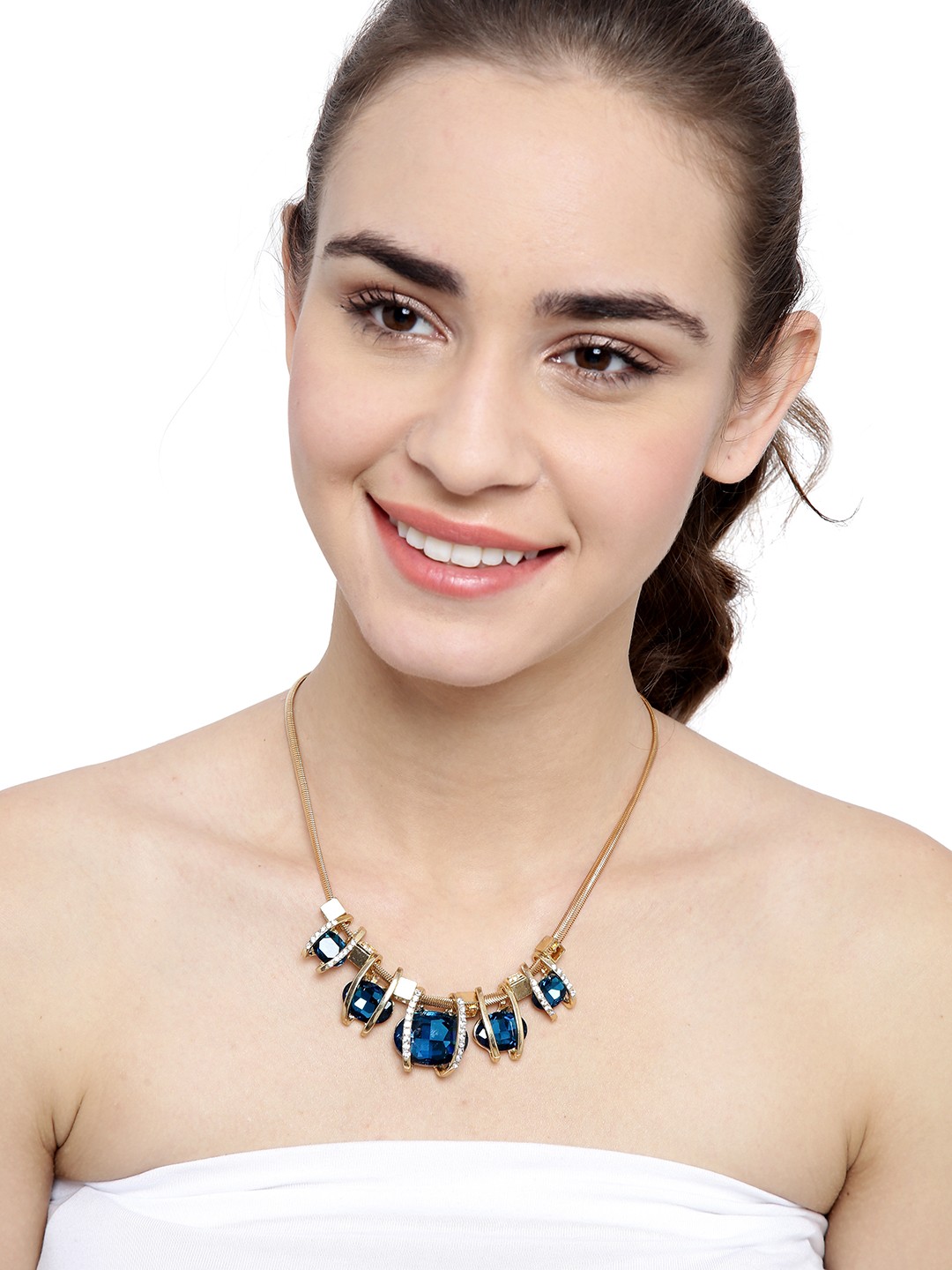 

Shining Diva Fashion Gold-Toned Metal Necklace