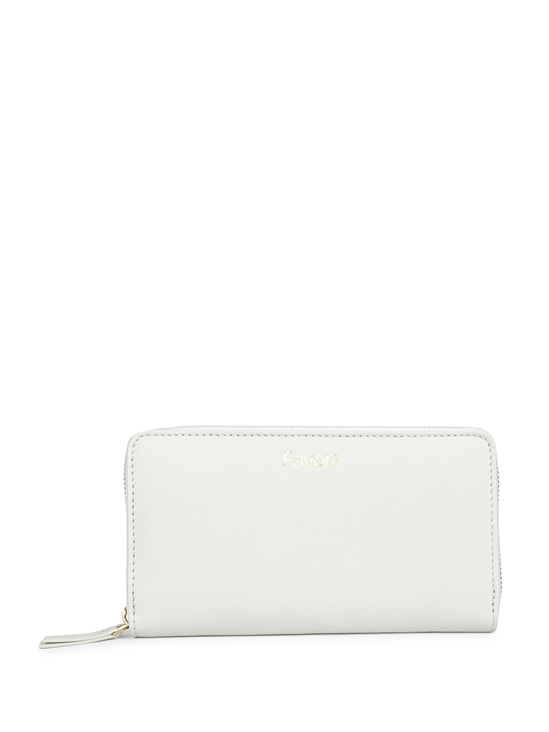 

Saint G Leather Zip Around Wallet, Off white