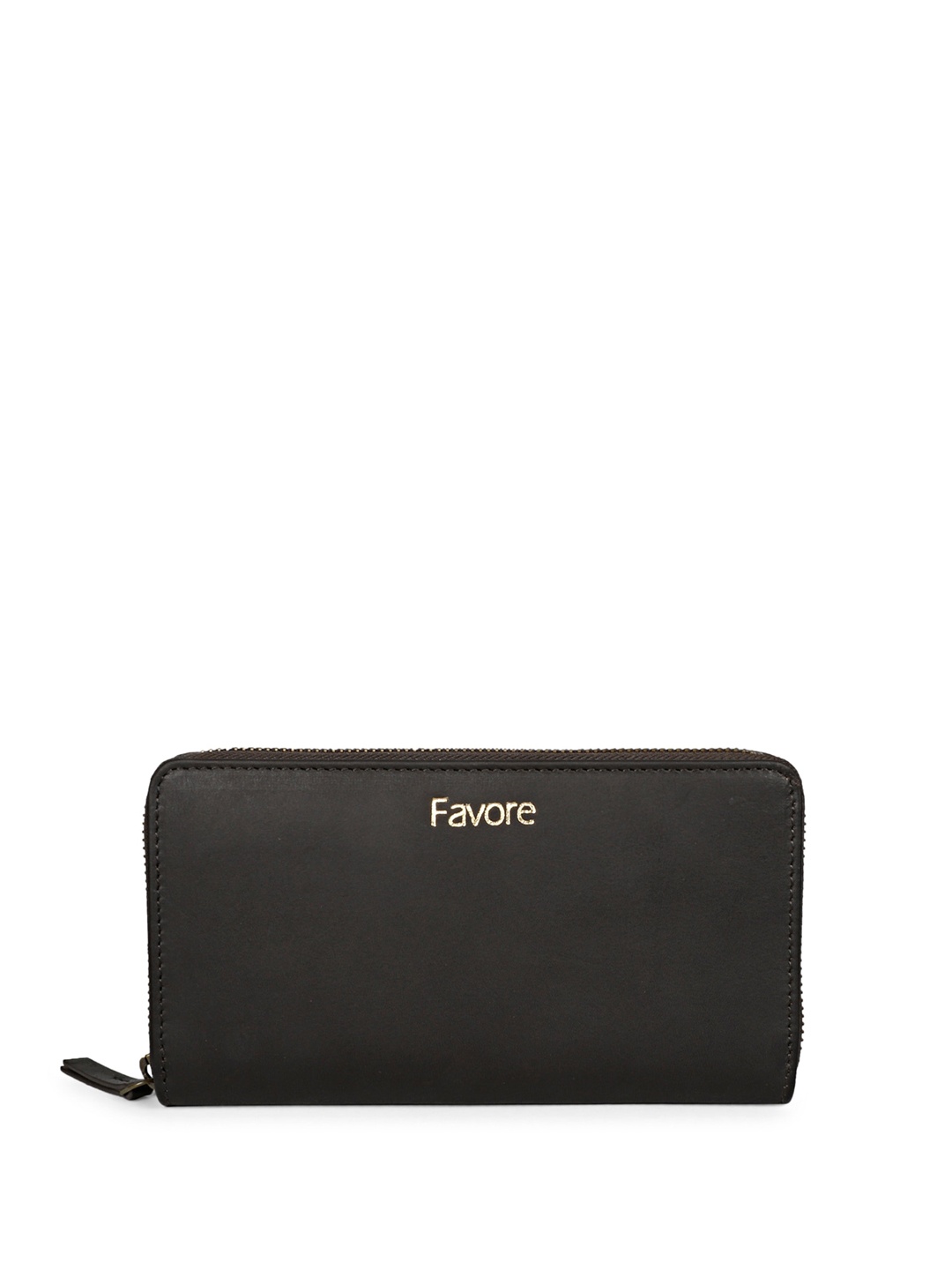 

Saint G Leather Zip Around Wallet, Black