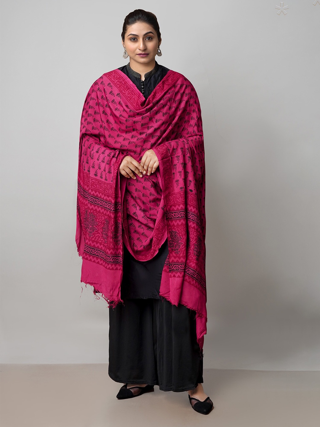 

Unnati Silks Ethnic Motifs Printed Dupatta, Maroon