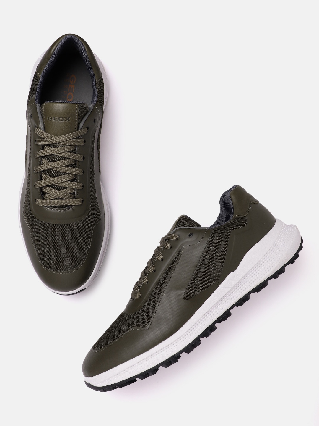 

Geox Men Olive Green Sneakers