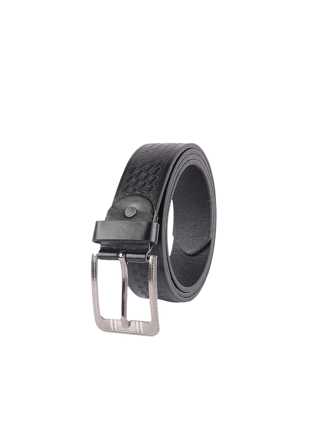 

ZEVORA Men Textured Synthetic Leather Casual Belt, Black