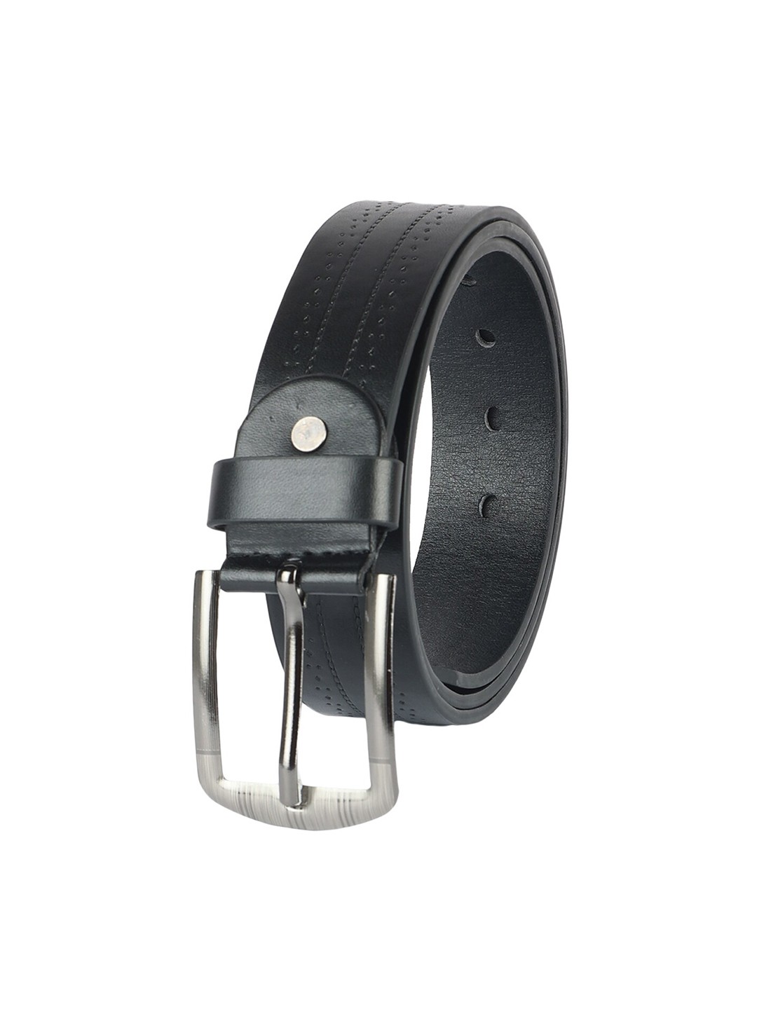 

ZEVORA Men Synthetic Leather Casual Belt, Black
