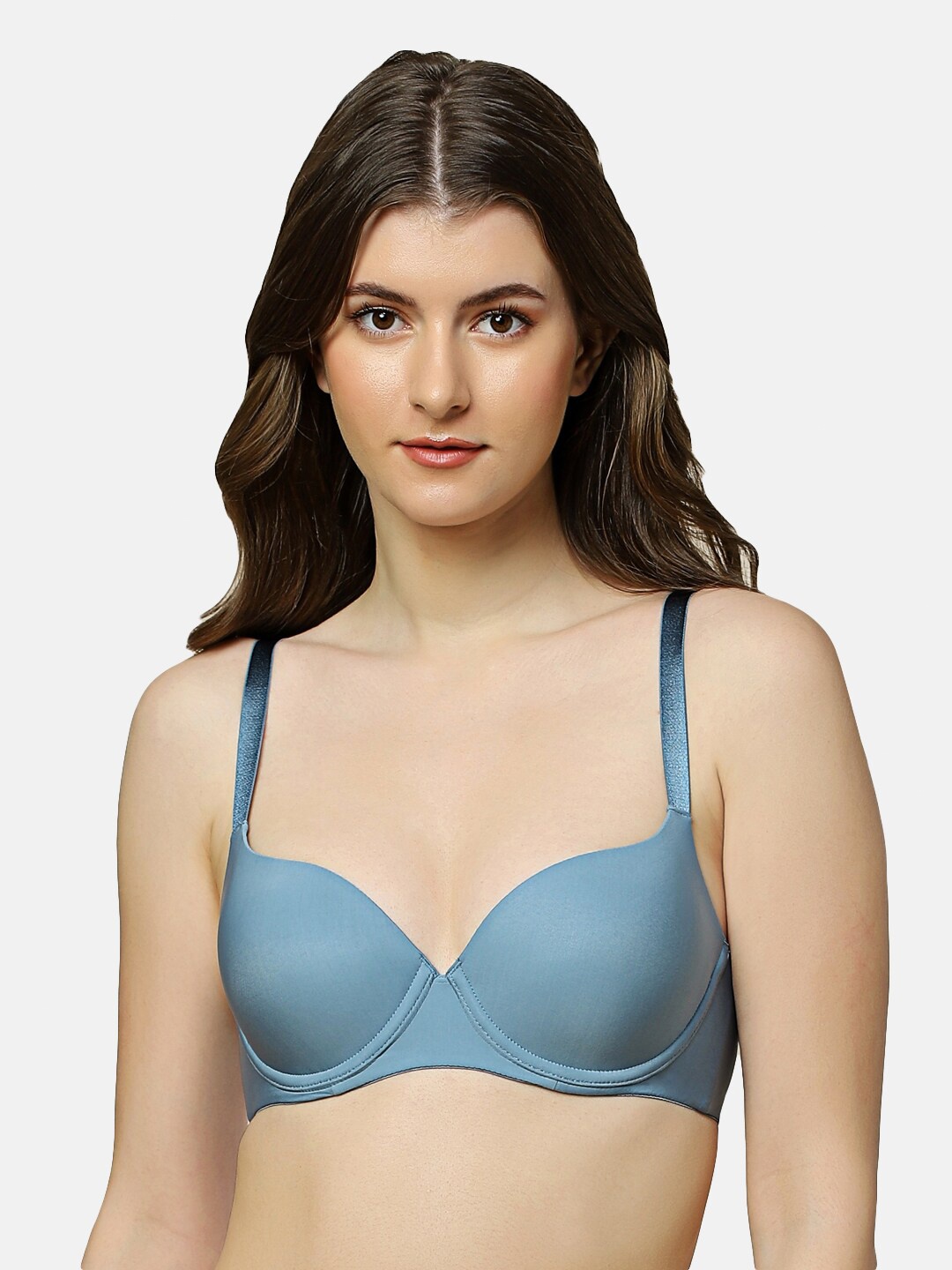 

Triumph Lightly Padded Medium Coverage Underwired T-shirt Bra With All Day Comfort, Blue