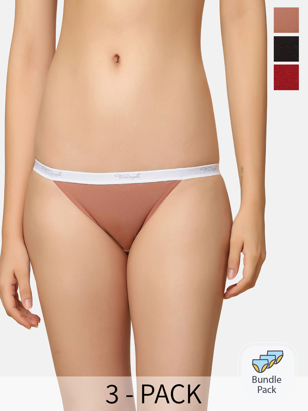 

Triumph Women Pack Of 3 Low-rise Thongs, Black