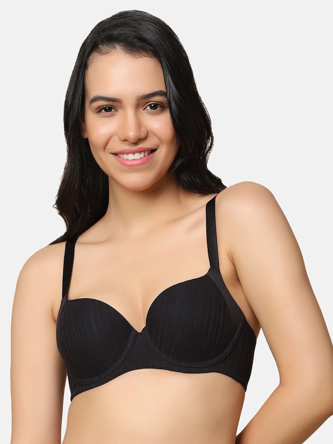 

Triumph Lightly Padded Medium Coverage Underwired T-shirt Bra With All Day Comfort, Black