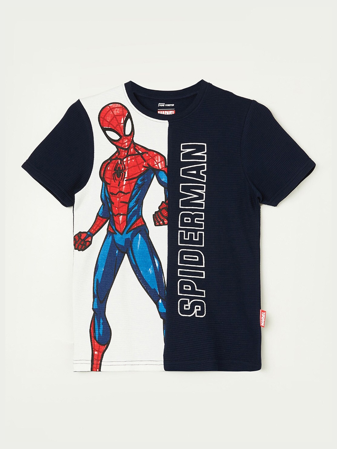 

Fame Forever by Lifestyle Boys Spider-Man Printed Pure Cotton T-shirt, Black