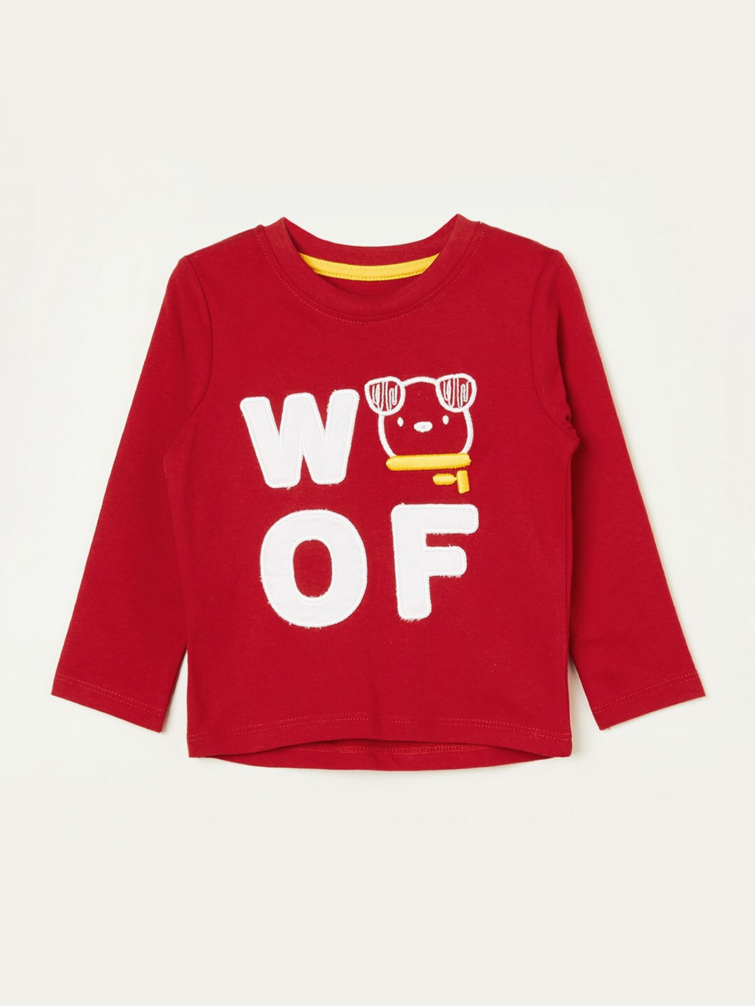 Juniors by Lifestyle Boys Typography Printed Cotton T-Shirt, Red