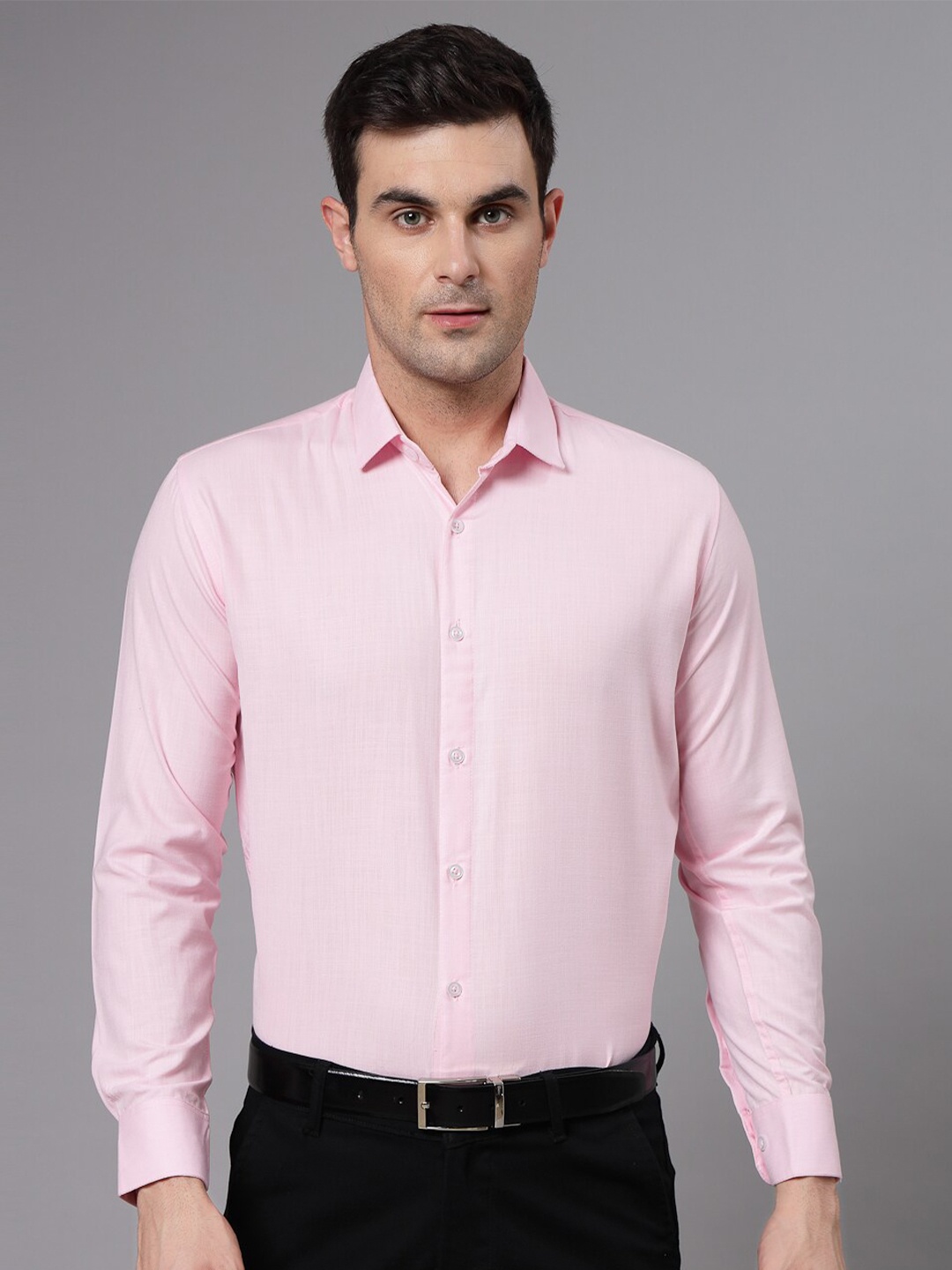 

Molly & Michel Spread Collar Slim Fit Cotton Formal Shirt, Pink