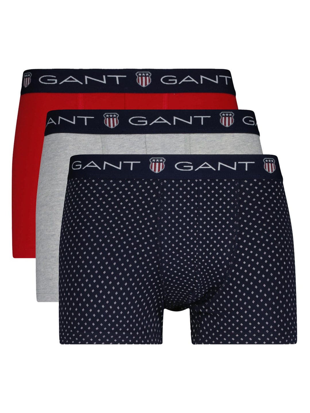 

GANT Pack Of 3 Pure Cotton Trunks GMW23-902333043433, Red