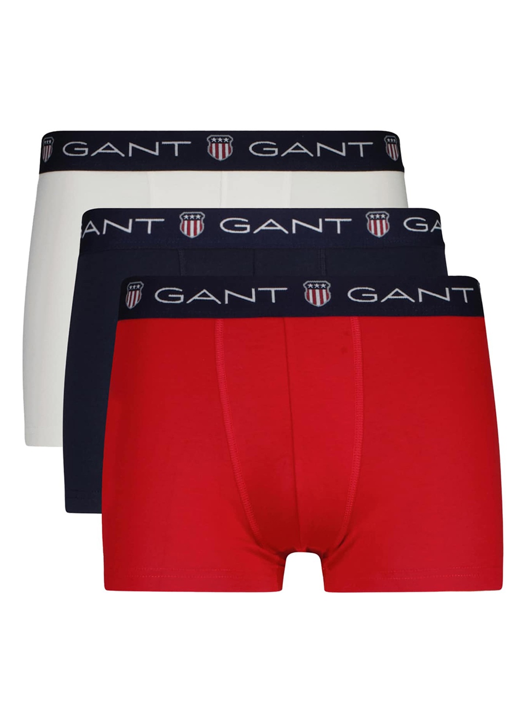 

GANT Pack Of 3 Slim-fit Pure Cotton Trunks GMW23-902333083618, Red