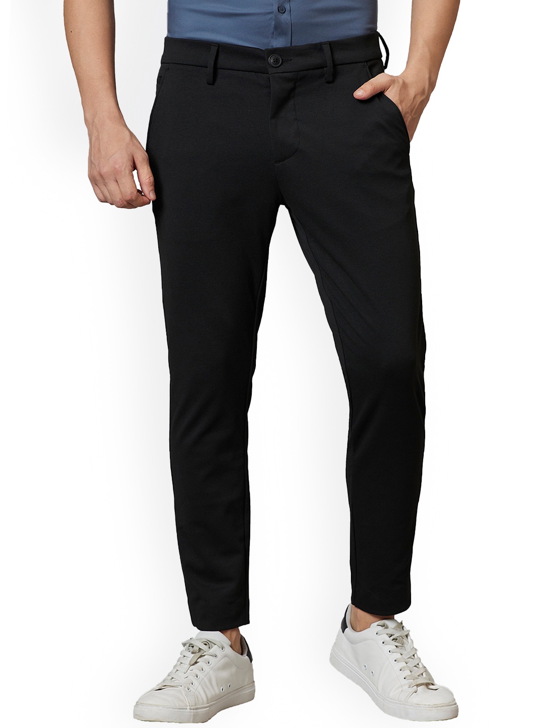 

Being Human Men Mid Rise Slim Fit Chinos Trousers, Black