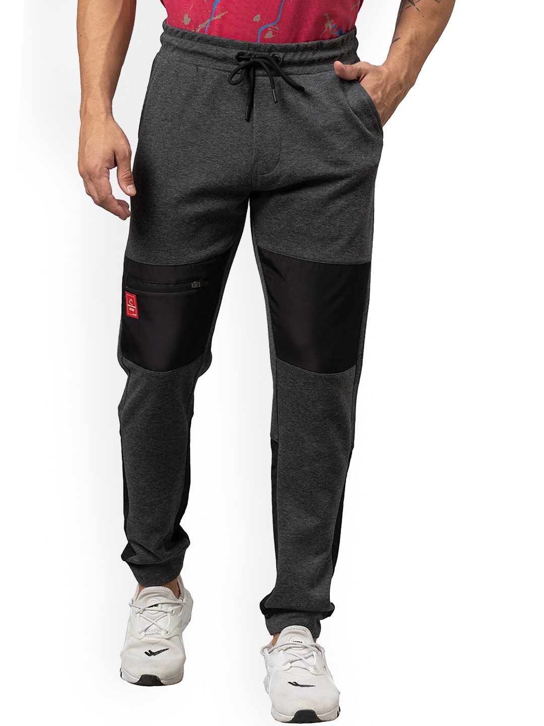

Being Human Men Mid-Rise Track Pants, Grey