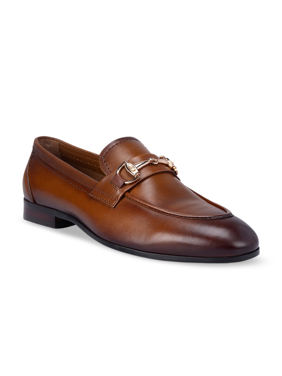 

ROSSO BRUNELLO Men Leather Formal Loafers, Tan