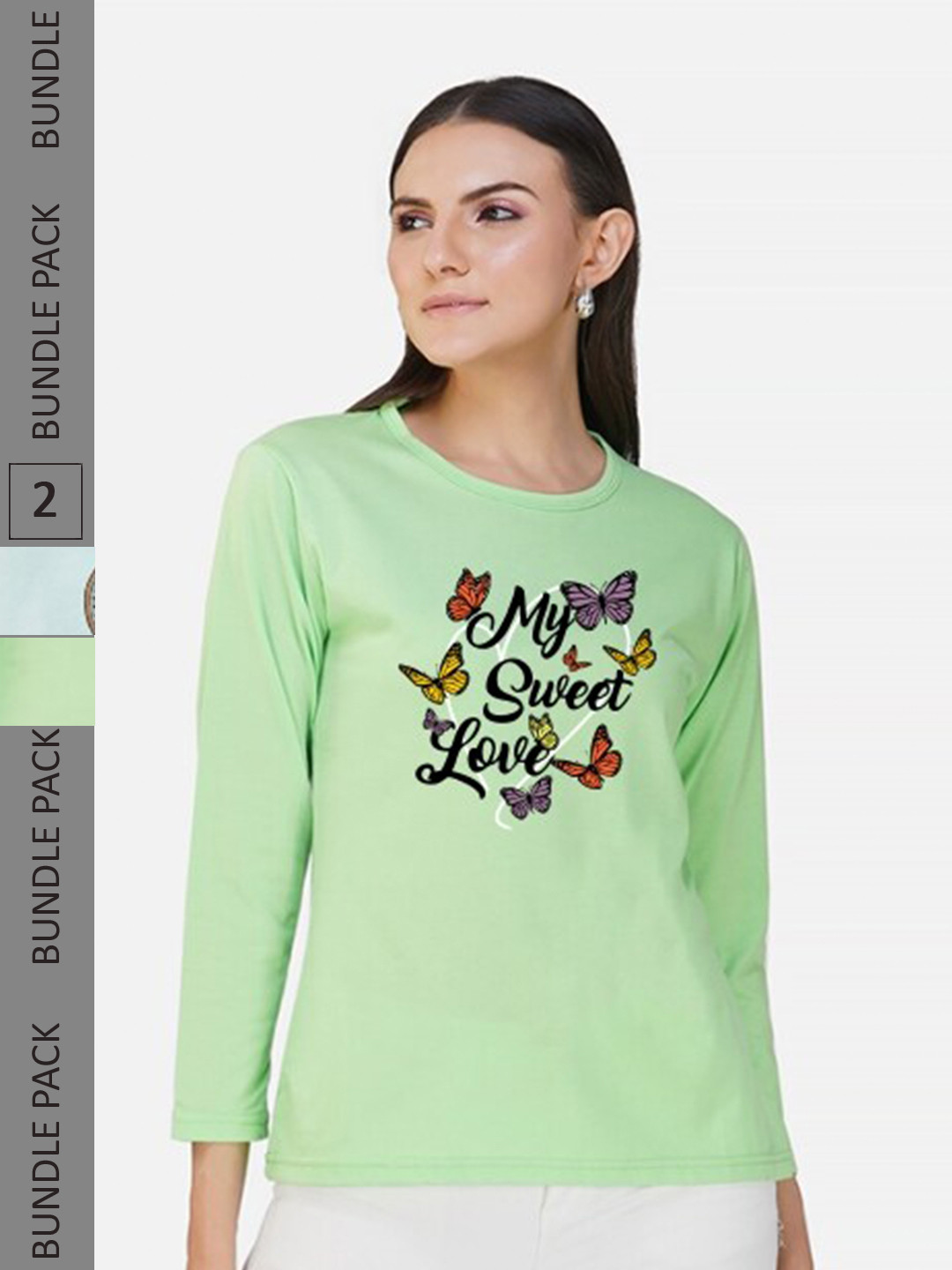 

CHOZI Pack Of 2 Printed Pure Cotton T-shirt, Lime green
