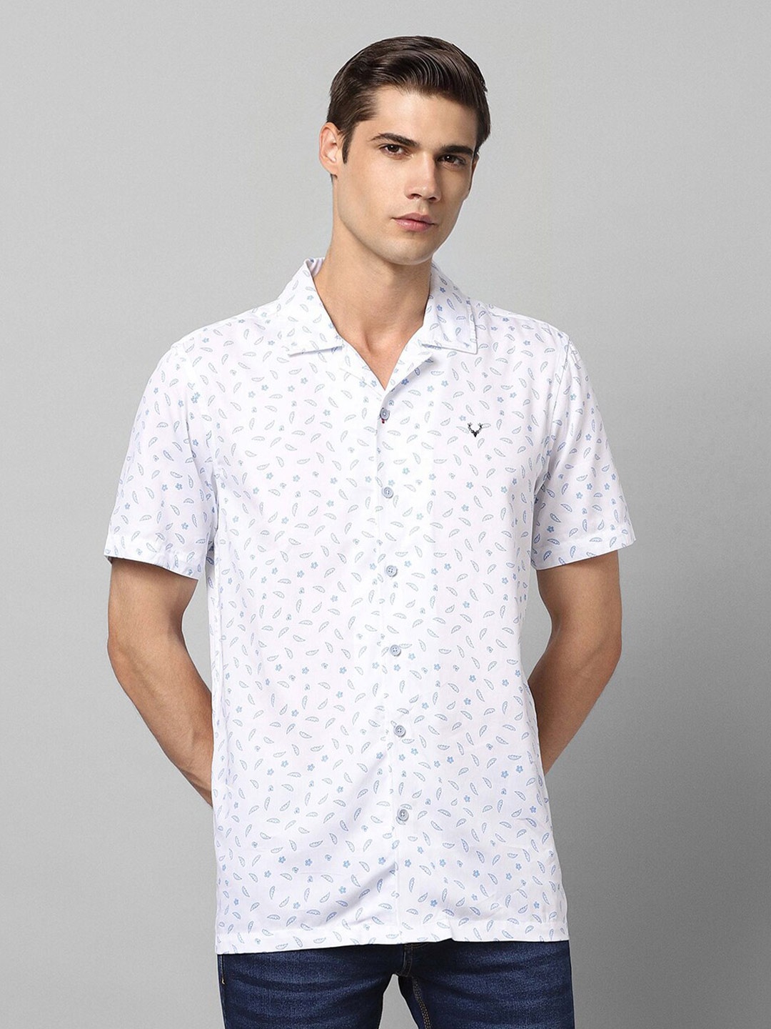 

Allen Solly Conversational Printed Casual Shirt, White