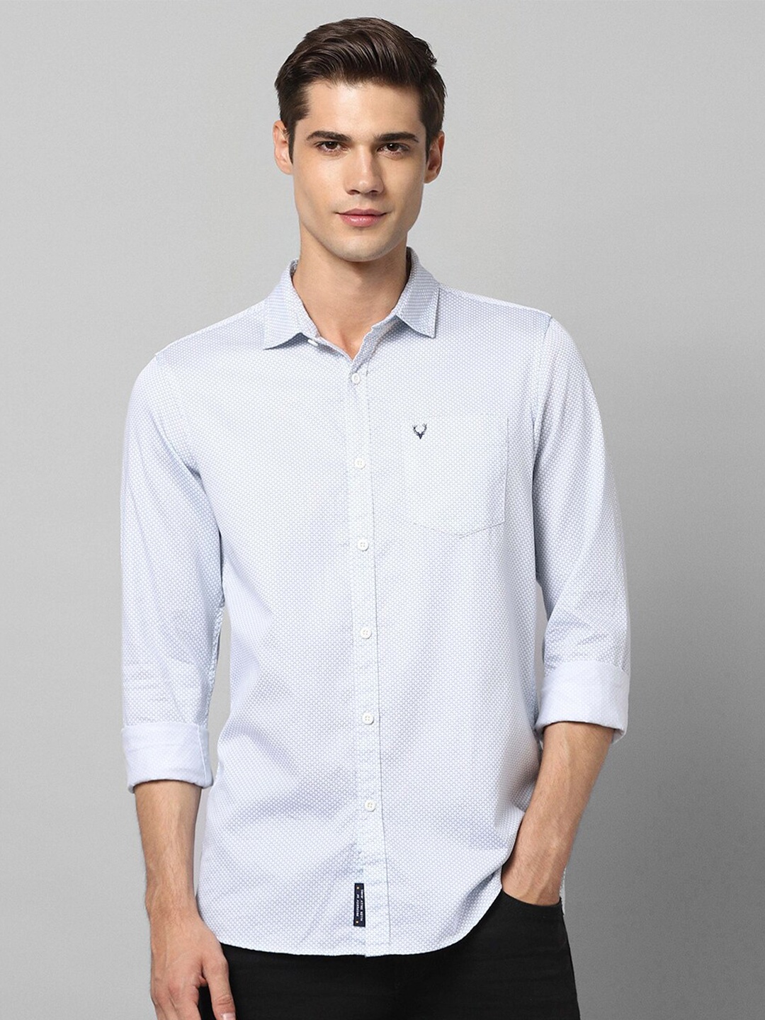 

Allen Solly Micro Ditsy Opaque Pure Cotton Casual Shirt, White