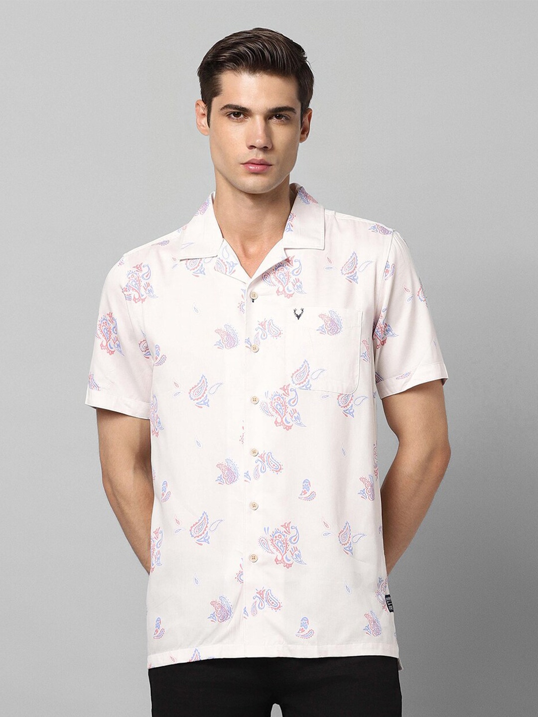 

Allen Solly Floral Printed Opaque Casual Shirt, White