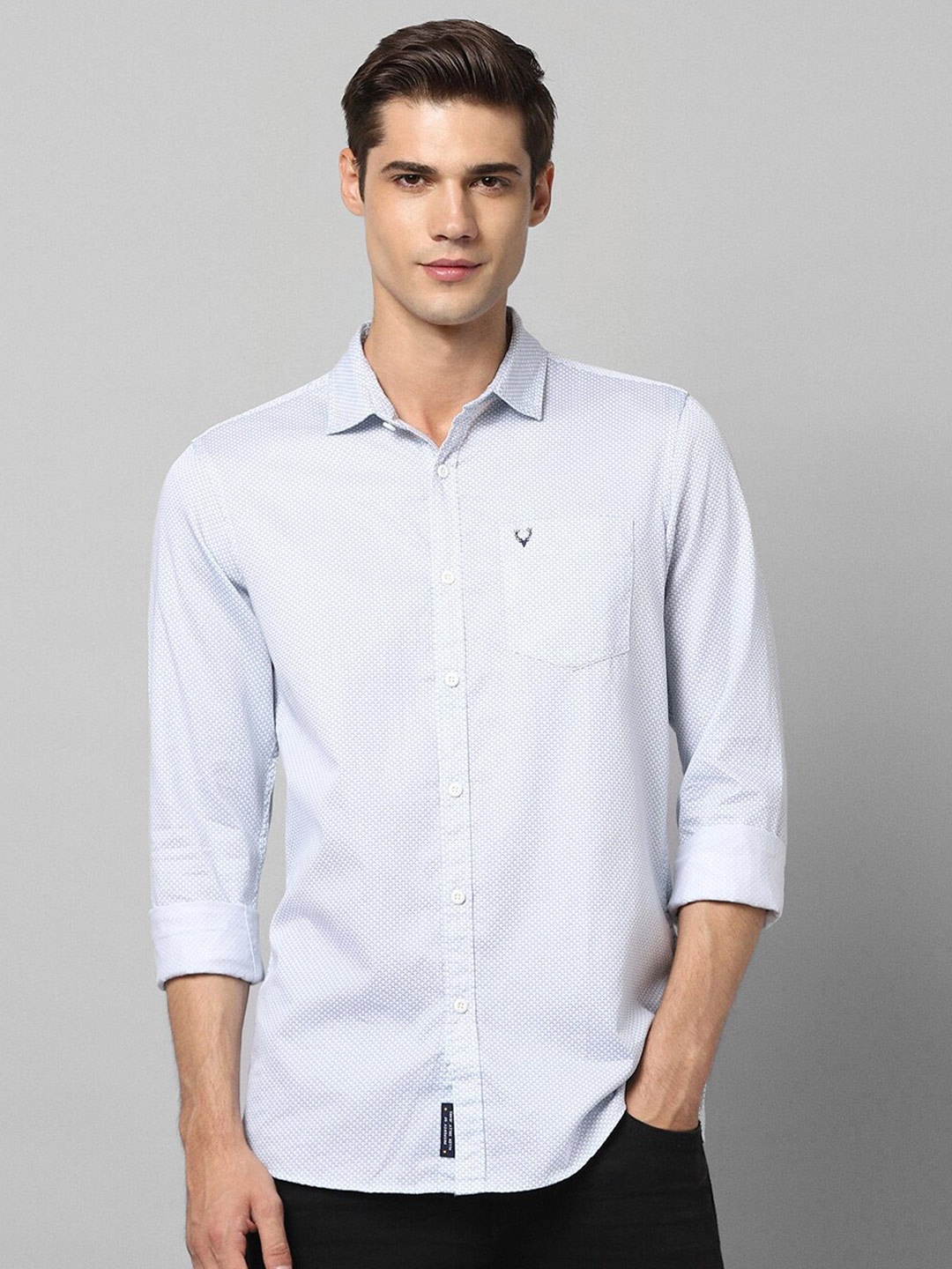 

Allen Solly Micro Ditsy Printed Pure Cotton Casual Shirt, Blue