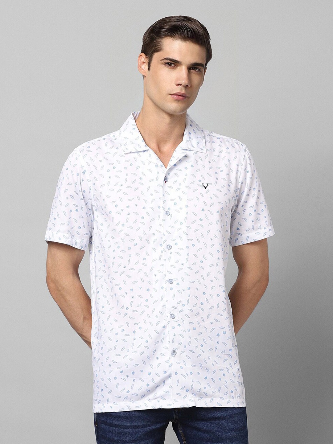 

Allen Solly Conversational Printed Opaque Casual Shirt, White
