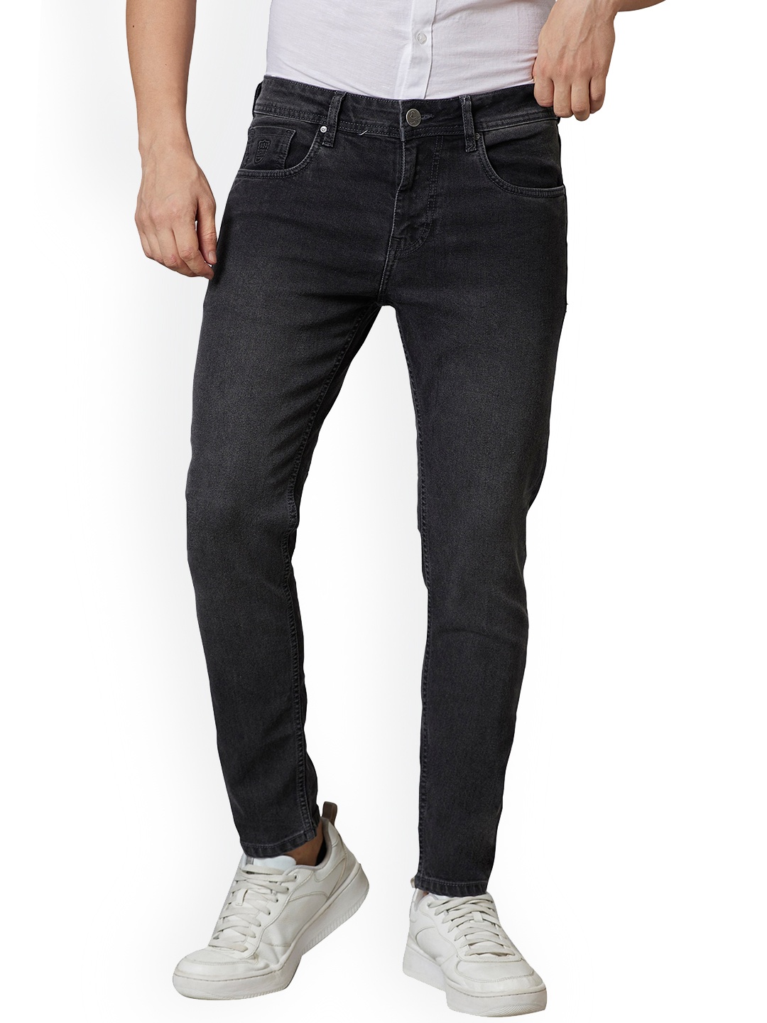 

Being Human Men Slim Fit Mid-Rise Dark Shade Clean Look Jeans, Black