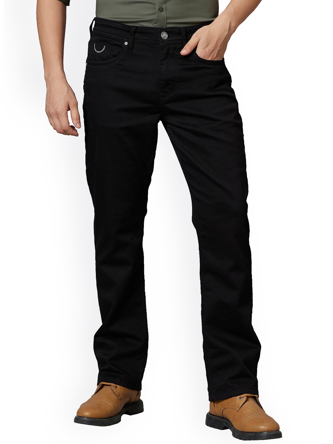 

Being Human Men Mid-Rise Clean Look Jeans, Black