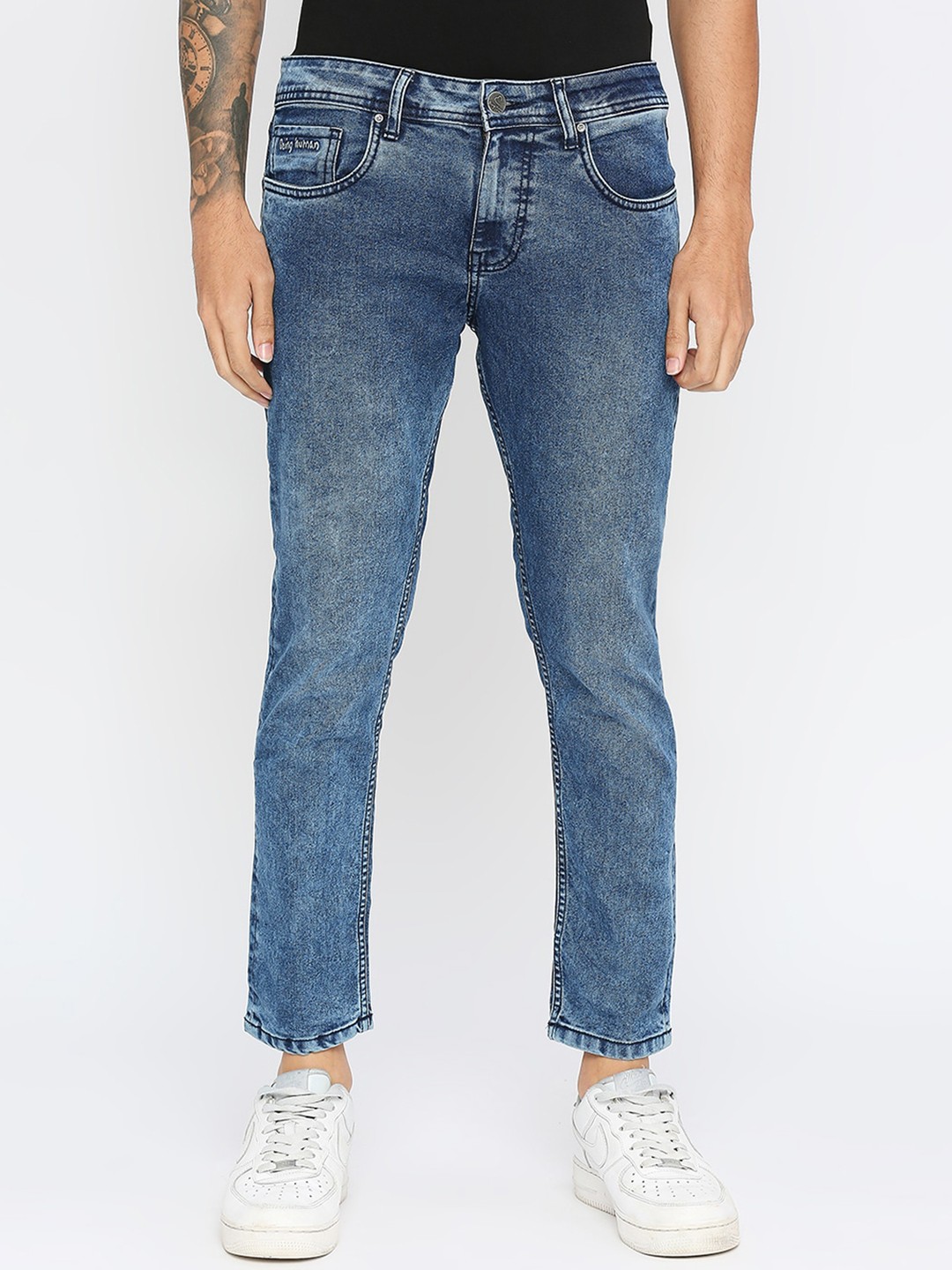 

Being Human Men Slim Fit Clean Look Heavy Fade Jeans, Blue