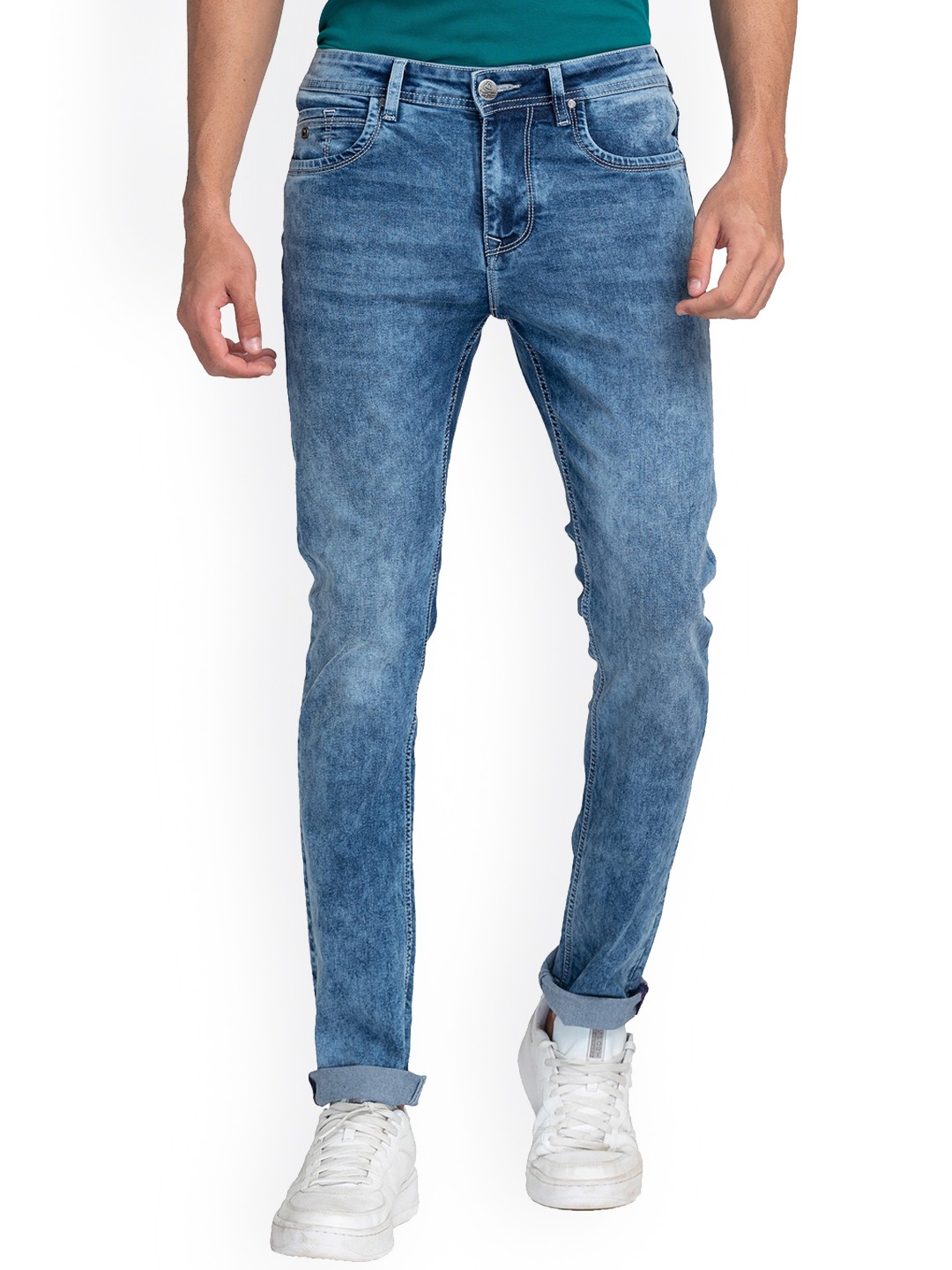 

Being Human Men Slim Fit Clean Look Heavy Fade Jeans, Blue
