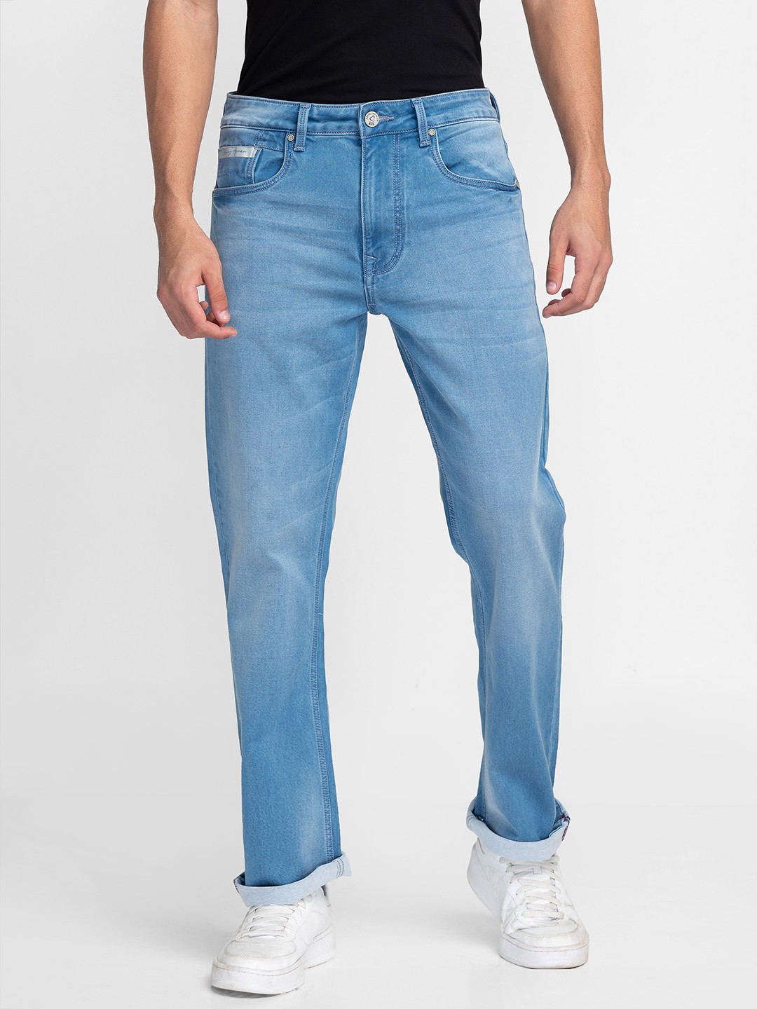 

Being Human Men Clean Look Light Fade Denim Jeans, Blue