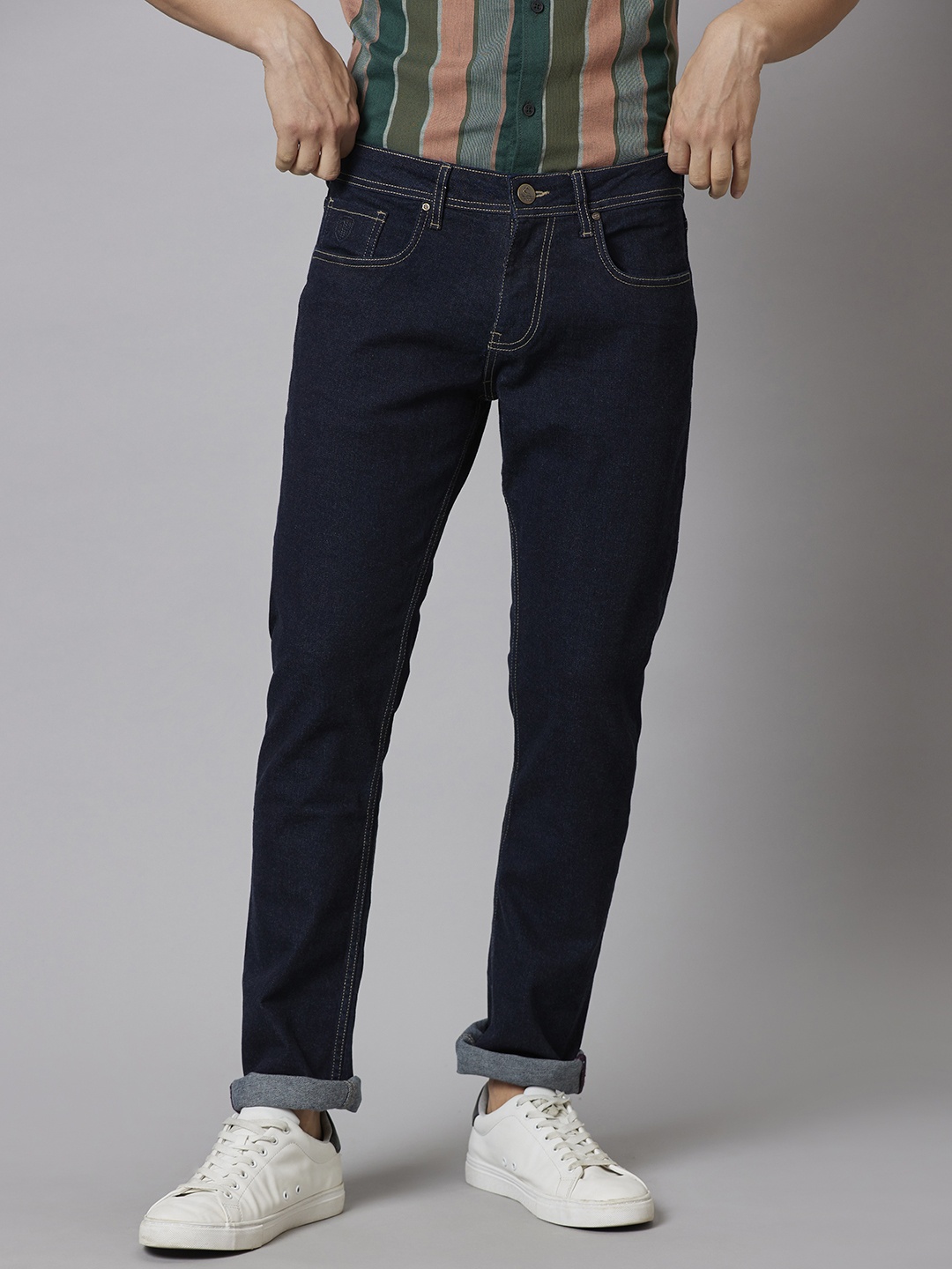 

Being Human Men Clean Look Denim Slim Fit Jeans, Blue