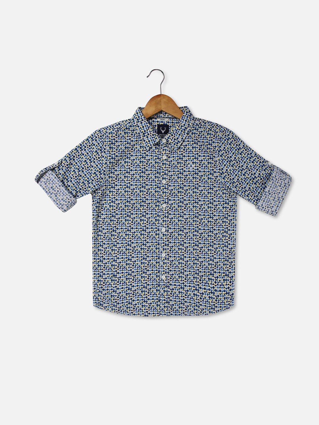 

Allen Solly Junior Boys Slim Fit Floral Printed Cotton Casual Shirt, Blue