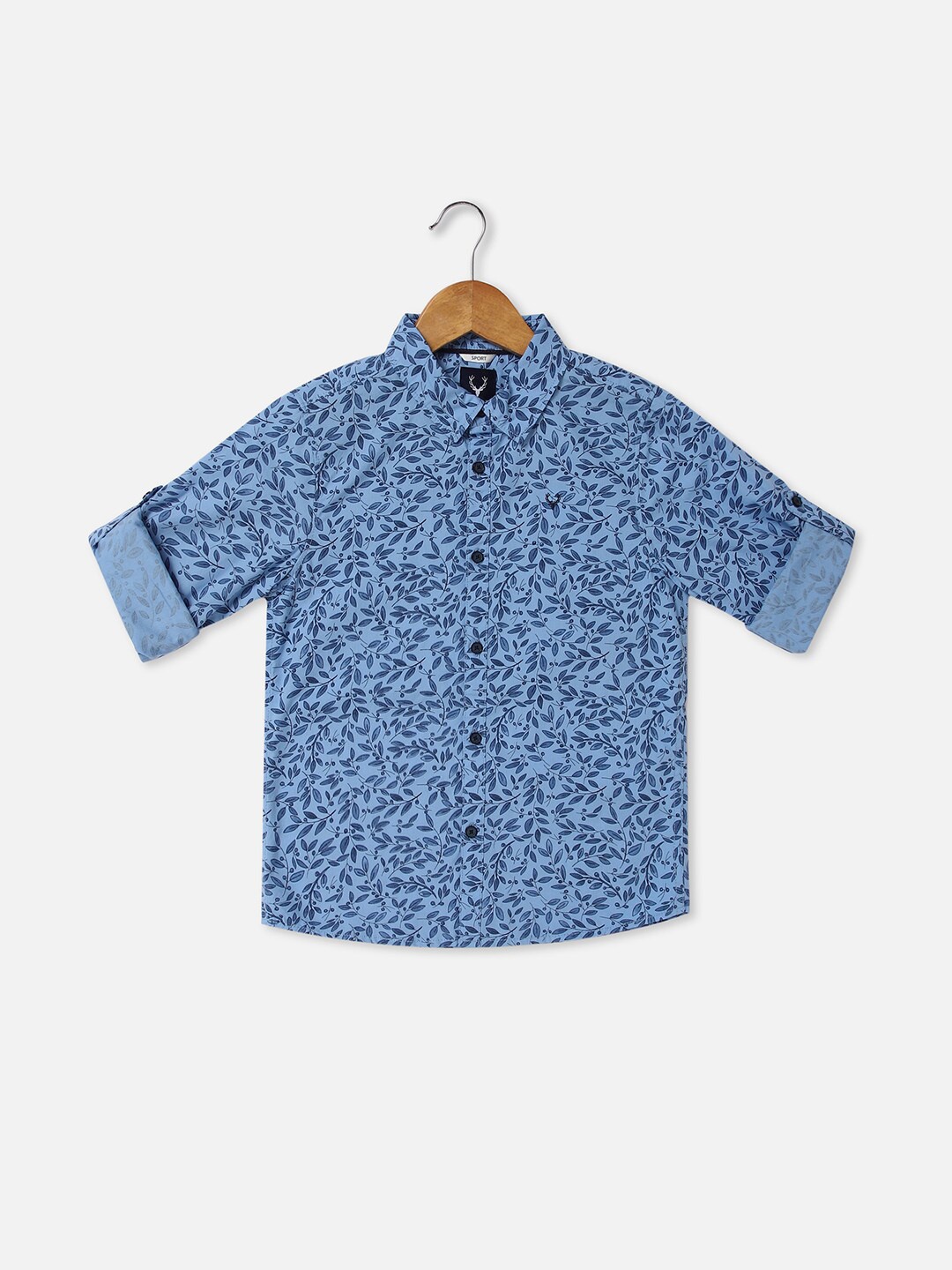 

Allen Solly Junior Boys Slim Fit Floral Printed Cotton Casual Shirt, Blue
