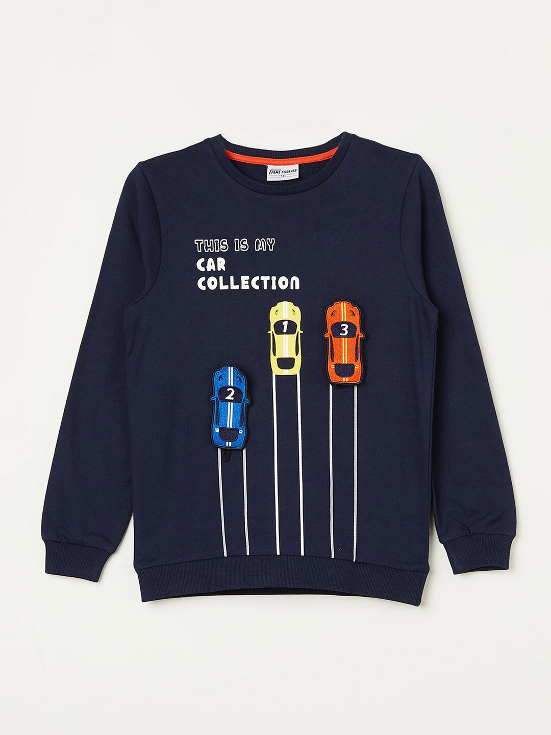 

Fame Forever by Lifestyle Boys Graphic Printed Pure Cotton Pullover Sweatshirt, Blue