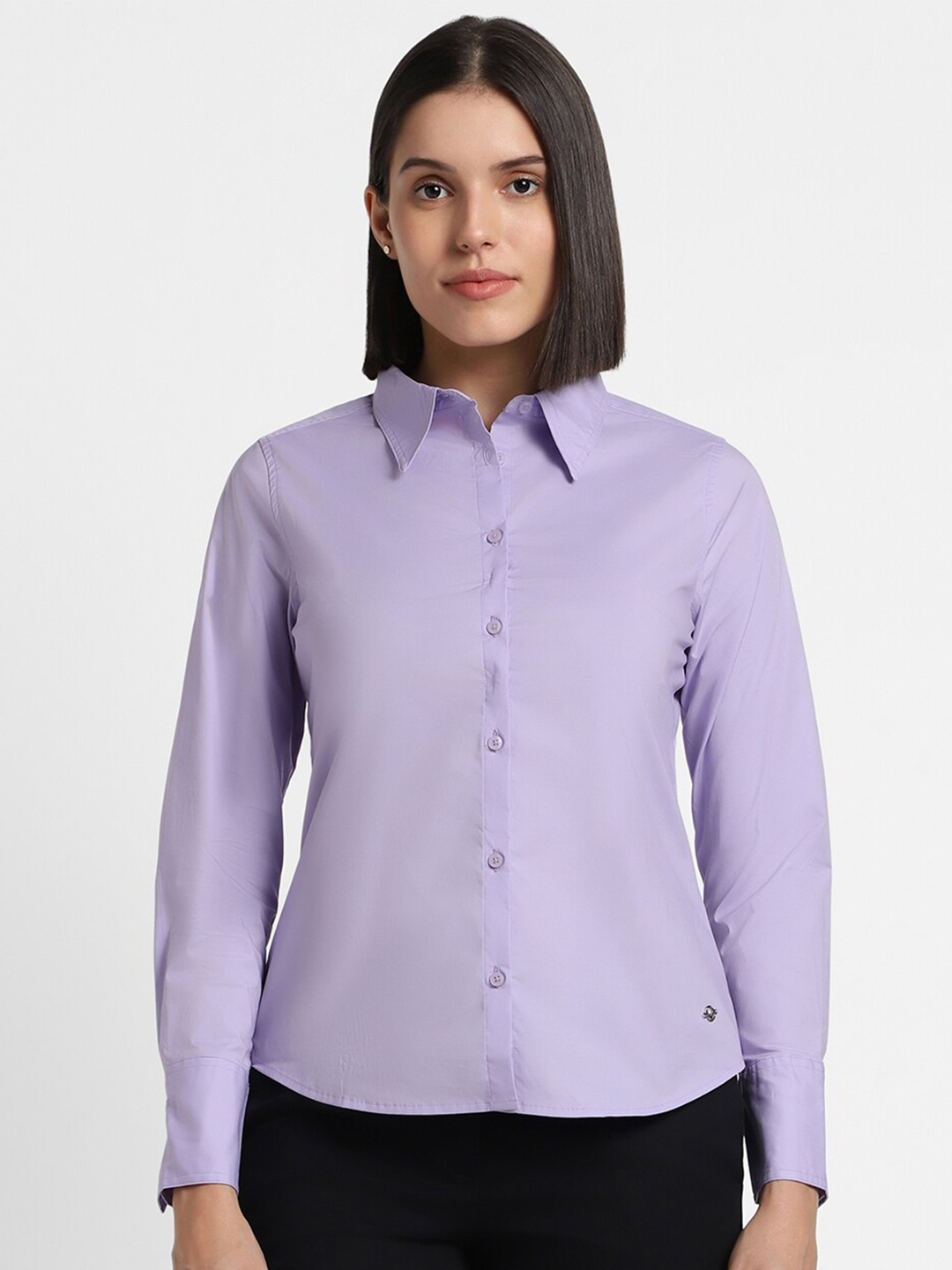 

Allen Solly Woman Cotton Casual Shirt, Purple