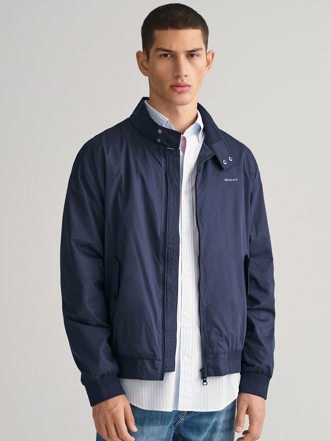 

GANT Lightweight Crop Tailored Jacket, Navy blue
