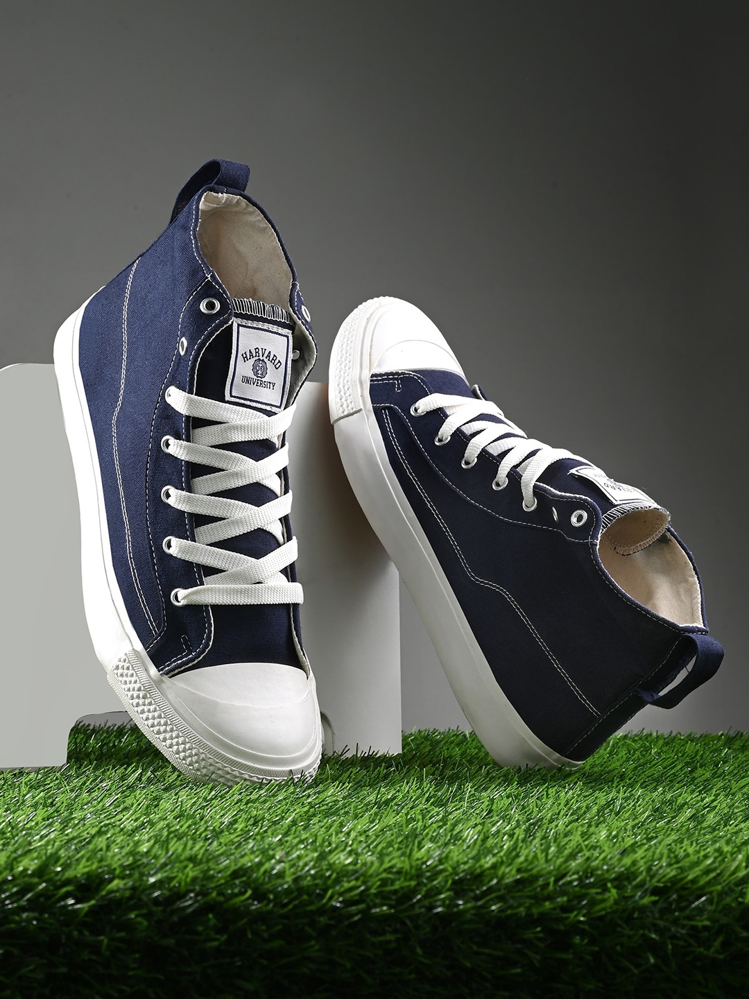 

Harvard Men Lace-Up Canvas Sneakers, Navy blue