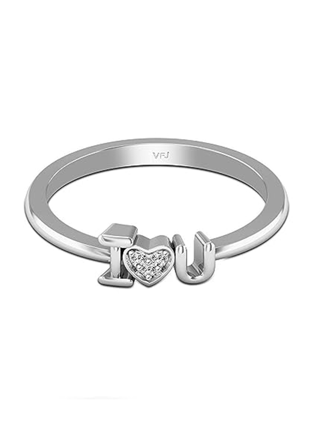 

Vighnaharta Rhodium-Plated Cubic Zirconia-studded Finger Ring, Silver