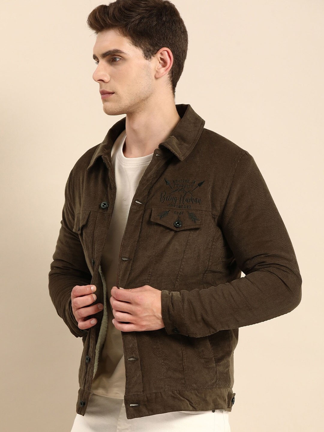 

Being Human Spread Collar Tailored Jacket, Brown